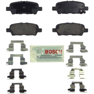 Imagem de BOSCH BE905H Conjunto de pastilhas de freio a disco de cerâmica azul - Compatível com Infiniti EX, FX, G, JX, M, Mh, Q, QX; Nissan Altima, Juke, Leaf, Maxima, Murano, Pathfinder, Quest, Rogue, Sentra