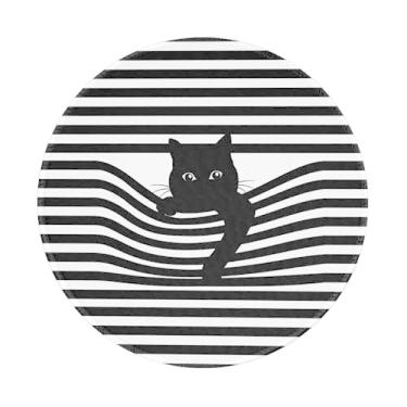 Imagem de Mouse pad redondo para gatos premium texturizado tapetes de mouse laváveis com bordas costuradas estendidas base de borracha antiderrapante pequeno mousepad 29 x 19 x 0,30 cm