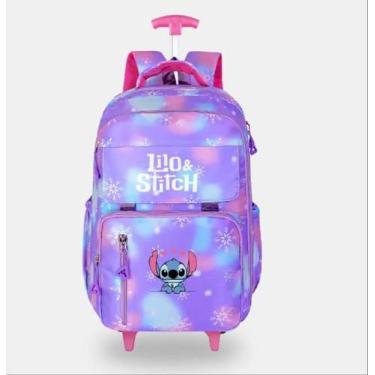 Imagem de Mochila Com Carrinho Escolar Bolsa Menina Reforçada - Soberana Brinque