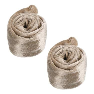 Imagem de PATIKIL Capa de corrente de lustre de 0,8 m, 2 peças de tecido de veludo manga de corrente de tecido capas decorativas para fios de candelabro, cabo giratório, estilo zíper, bege