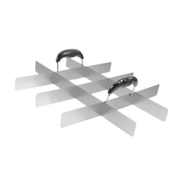 Imagem de MotiveTech Divisor de bolo, cortador de bolo, aço inoxidável, marcador de porção igual, guia para de festa, padaria comercial, de mousse, com 9 Fatias