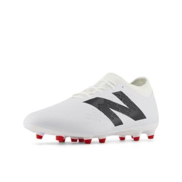 Imagem de New Balance Tênis de futebol infantil unissex Tekela Magique Fg V4+, Branco/preto/vermelho verdadeiro, 12.5 Wide Women/11 Men