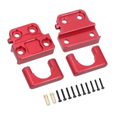 Imagem de Amagogo Placa de mola do eixo traseiro substitui peças de fixação do assento barra de direção para carro RC MN82 LC79 1/12, Vermelho