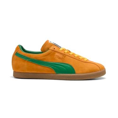 Imagem de PUMA Tênis masculino Brasil com cadarço casual - laranja, Papoula escura/verde/laranja, 42
