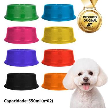 Imagem de Comedouro Bebedouro Simples Cães E Gatos 550ml Várias Cores - AferMix,
