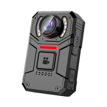 Imagem de SPIKECAM Câmeras corporais reais 4K com gravação de áudio e vídeo, câmera corporal de lente grande angular de 160° com microfone duplo, tela IPS de 2 polegadas, OTG tipo C, câmeras corporais vestíveis