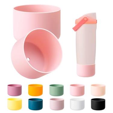 Imagem de Bluwing 2 peças de bota de silicone para Owala 850.5 g 1,134.0 g FreeSip Sway garrafas e copos, mangas protetoras de silicone para copos Owala (rosa, 2 peças)