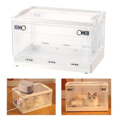 Imagem de Cowenhey Tanque de oxigênio portátil para gatos e cães para gaiola de animais de estimação, caixa de nebulização dobrável para sala de oxigênio, incubadora de filhotes e nebulizador de gatos para