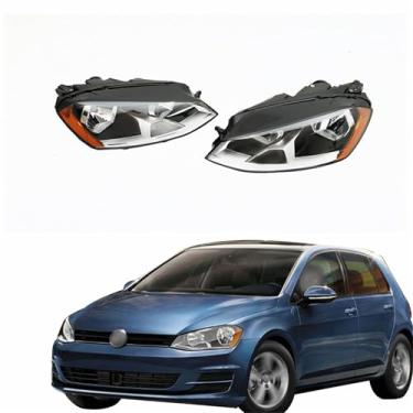 Imagem de atvwrlod Substituição do conjunto de faróis do lado direito e esquerdo para Golf 2015 2016 2017 substituição de farol de passageiro e motorista para VW2502160 VW2503160