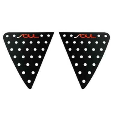 Imagem de ExLED Window Glass Lettering Sports Plate Panel C Pillar Ver.2 (logotipo preto e vermelho) Conjunto de 2 peças para Kia All New Soul 2013 2014