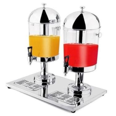 Imagem de Suqueira Dupla Refresqueira Dispenser Suco Bebidas Inox Buffet