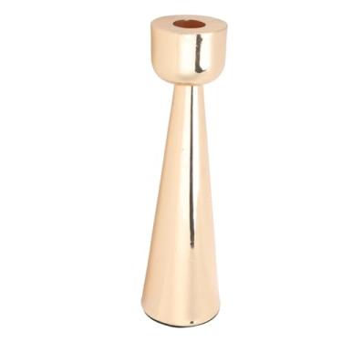 Imagem de Asixxsix Castiçais, Suporte de Vela Vintage de Metal Decorativo Com Base Antiderrapante para Decoração de Casa, Casamento, Jantar, Festa, Aniversário, Peça Central de Mesa de Sala de (Ouro)