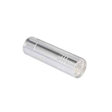 Imagem de Lanterna de bolso portátil, luz de LED para uso externo, uso de emergência, alto lúmen, lanterna tática à prova d'água, prata