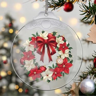 Imagem de Enfeites de Natal, guirlanda de cristal, enfeites de árvore de Natal feitos à mão, decoração de carro e casa - presentes de Natal, decoração de artesanato em acrílico, ideias de troca de presentes