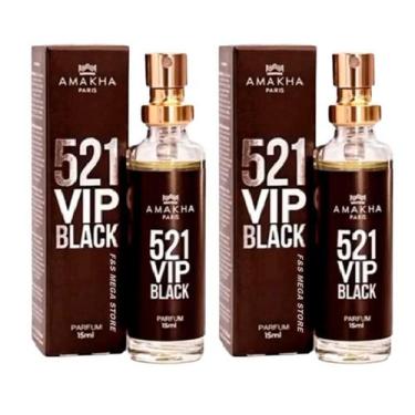 Imagem de Perfume Masculino 521 VIP Black 15ml - Kit 2 - Amakha Paris
