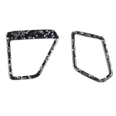 Imagem de FINMOKAL 2 pçs/conjunto de tampa de saída de ar lateral do painel do carro acabamento da moldura compatível com BMW 3 4 Series G20 G28 325li 330d M4 2019-2022 (serve apenas para RHD)