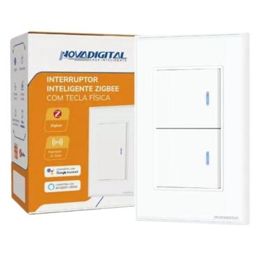 Imagem de Interruptor Inteligente Zigbee 2 Teclas Física Novadigital