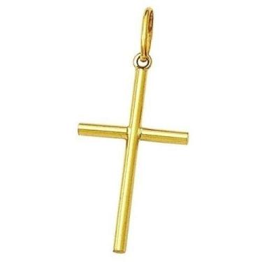Imagem de Pingente Cruz Palito Crucifixo Em Ouro 18k 750 - DR Joias