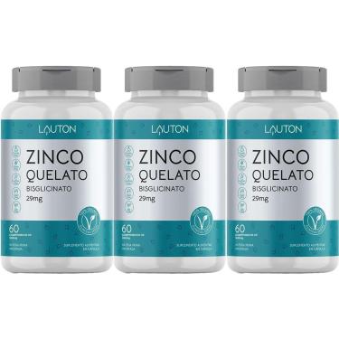 Imagem de Kit 3X Zinco Quelato - 60 Comprimidos - Lauton Nutrition-Masculino