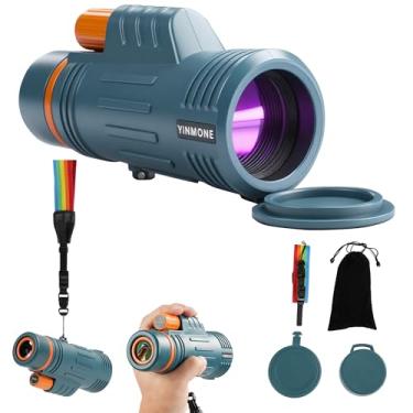 Imagem de Monóculos monoculares de alta potência, 25 x 106 cm para adultos, monóculo portátil compacto com alça de mão, telescópio portátil leve para caça, observação de pássaros, caminhadas, viagens
