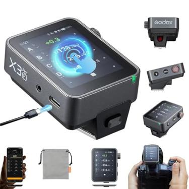 Imagem de Godox Disparador de flash sem fio X3 Pro-F X3Pro F TTL para Fuji, tela LCD sensível ao toque de 2,4 polegadas, bateria de íon de lítio de 2930 mAh, sistema X sem fio de 2,4 GHz com 3 modos de disparo