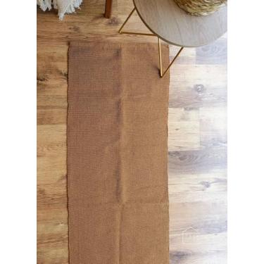 Imagem de Casa Coeva - Tapete Passadeira Algodão Cru Slim Caramelo Quarto 50 x 150