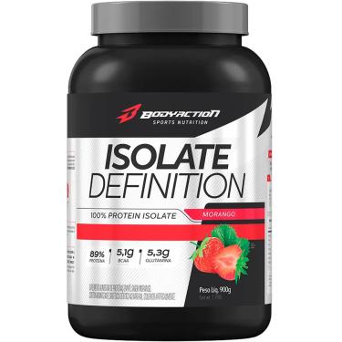 Imagem de Whey Protein Isolado Definition 89% Proteina 900g BodyAction - Morango