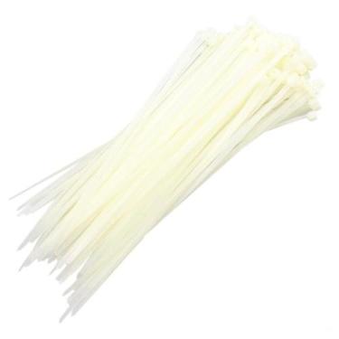 Imagem de Abraçadeira de Nylon Western 3,6x200mm C/100 Branco 126-3, Branco, 3,6