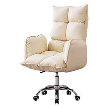 Imagem de Cadeira de escritório cadeira de computador cadeira giratória de escritório cadeira de mesa assento estofado de couro PU cadeira de jogo necessária