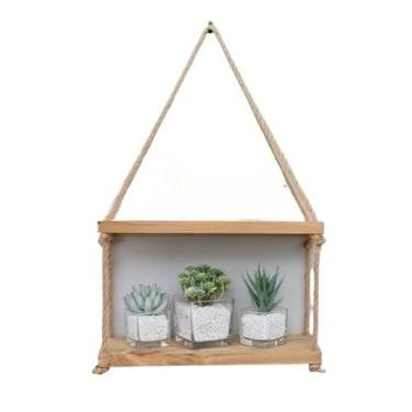 Imagem de Prateleira Rústica Delicada de 40 cm(Natural,3 Andares)