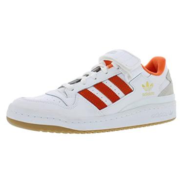 Imagem de adidas Tênis masculino Forum Low, Branco nuvem/laranja verdadeiro/goma/branco gelo, 43
