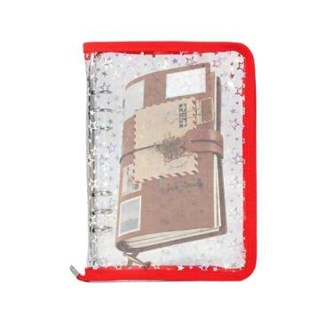 Imagem de Fichário recarregável | Fichários de A5 para documentos - Álbum de coleta de adesivos com zíper para cartões, pequenos acessórios, estudantes, professores, administrativos, gerentes de projetos