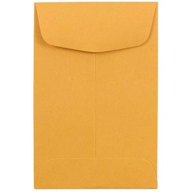 Imagem de JAM PAPER Envelopes comerciais #4 Coin Business - 8,5 x 12,5 cm - Marrom Kraft Manila - Pacote com 100