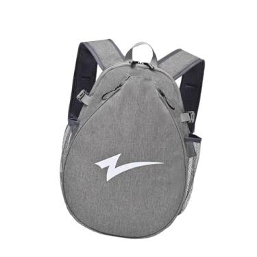 Imagem de oshhni Mochila para tênis com alça de ombro ajustável, ideal para homens e mulheres. Mochila multifuncional para raquetes de badminton e tênis, perfeita para, Cinza