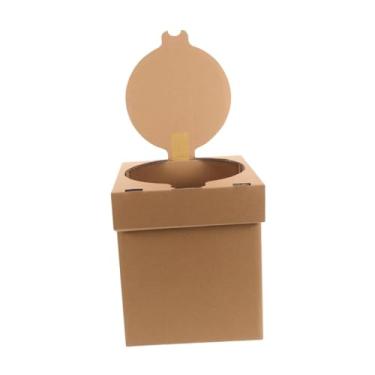 Imagem de menolana Vaso sanitário dobrável para acampamento, penico portátil, caixa de papelão multifuncional, banco de viagem, penico com tampa para, barco,