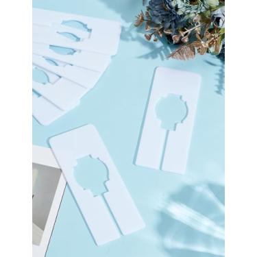 Imagem de 7 divisórias retangulares de plástico para armário, divisórias de plástico em branco para lojas de departamento, 127 x 50,5 x 2 mm