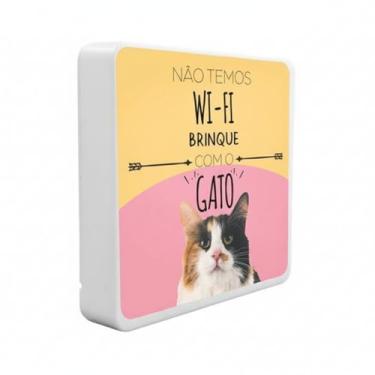 Imagem de Luminária Box Slim Tudo Posso USB, LED 5W, Bivolt, 20x18x5 cm, Polietileno, Luz Difusa, Cabo 1,2m