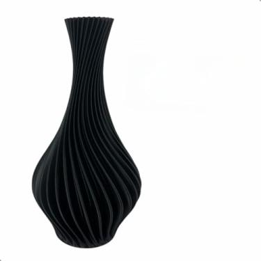 Imagem de Kit 3 Vasos Decorativos Modernos em Espiral – Impressão 3D, Plástico Resistente, Para Sala, Quarto e Cozinha – Decoração Minimalista e Sofisticada(Branco,1Unidade 15cm)