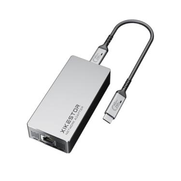 Imagem de Adaptador Ethernet 10G, compatível com USB4 para 10G Base-T Thunderbolt 3/4, adaptador Ethernet USB-C de 10 GB, LAN RJ45 de 10 Gbps, caixa de liga de alumínio, controle de temperatura do ventilador