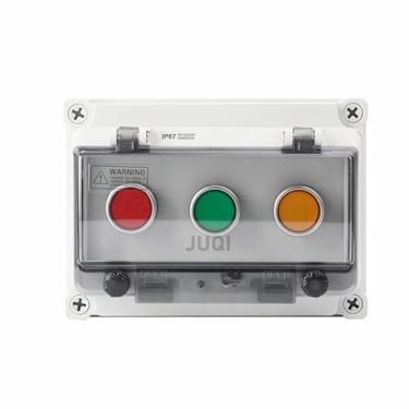 Imagem de Caixa de botão de botão de plástico caixa de controle de interruptor Start Stop impermeável ao ar livre capa protetora de autorredefinição industrial (3333)