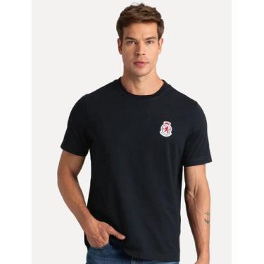 Imagem de Camiseta Tommy Hilfiger Masculina Regular Crest Azul Marinho Tamanho:L