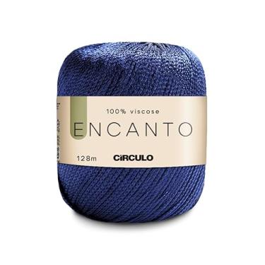 Imagem de Fio Encanto Linha Novelo Circulo 100% Viscose - 128m - 100g (Azul Bic)