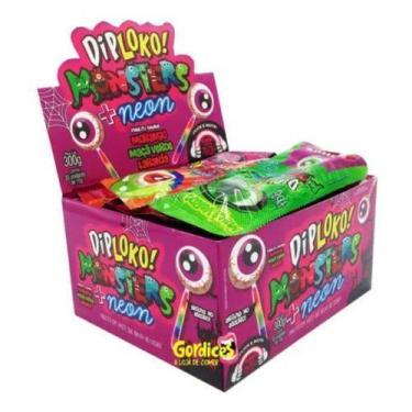 Imagem de Pirulito de Olho c/ Cabo Neon Brilha no Escuro Display 30 Un - Danilla