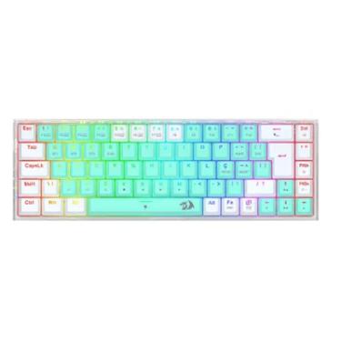Imagem de Teclado Mec Redragon Castor Pro, RGB, Wireless, Switch Gentle Mine, Cyan/white/transparent-k631RGB-pro-gw(pt-gentlelime)
