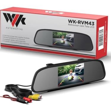 Imagem de Retrovisor Automotivo com Monitor LCD Colorido, Tela 4.3 Polegadas, Espelho para Carro