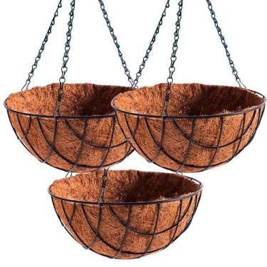 Imagem de Vaso de Pendurar Com Pendente De Ferro 20, 25, 30, 35 e 40cm Decoração