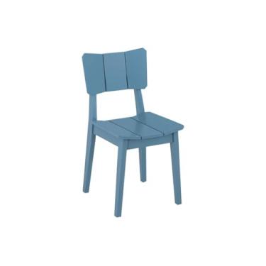 Imagem de Cadeira de Jantar de Madeira Uma Oppa Design - Azul Claro