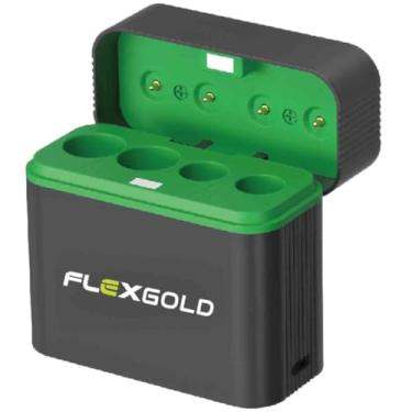 Imagem de Carregador de Pilhas, Flex, para Pilhas AA e AAA, Cabo Type C