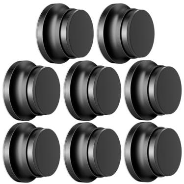 Imagem de 8 batentes de porta para parede, protetor de parede de maçaneta de porta de 4 x 2 cm com silicone e liga de alumínio, adesivo e amortecedor de porta de montagem de parafuso para paredes de casa e