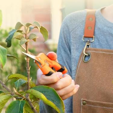 Imagem de Tesoura de poda de aço inoxidável, tesouras de jardinagem com alça macia - pacote com 2